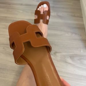 Tan H Sandals from OG Luxe